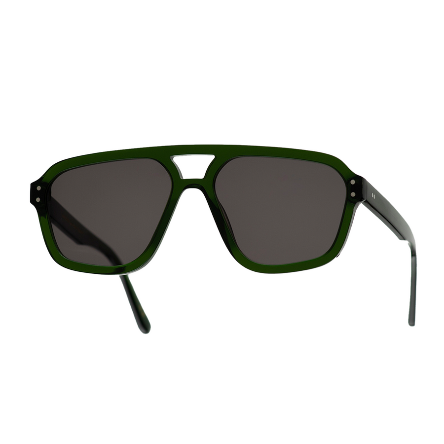 Monokel Eyewear Jet Bottle Green Grey Solid Lens MN-D1-GRE-SOL