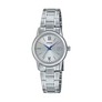 Casio | Ladies Analogue Mineral Glass | Silver Face/Stainless Steel Band | LTPV002D-7B3