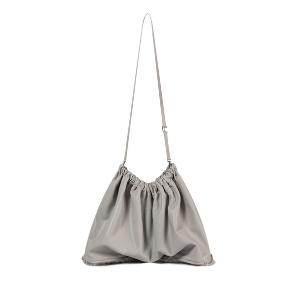 [LOW CLASSIC] / ☆ 24FW FUR TRIANGLE POP-UP BAG / GREY LW244BA02_GRFURTRIANGLEPOP-