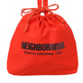 Neighborhood Logo Drawstring Shoulder Bag Orange 251MYNH-CG03