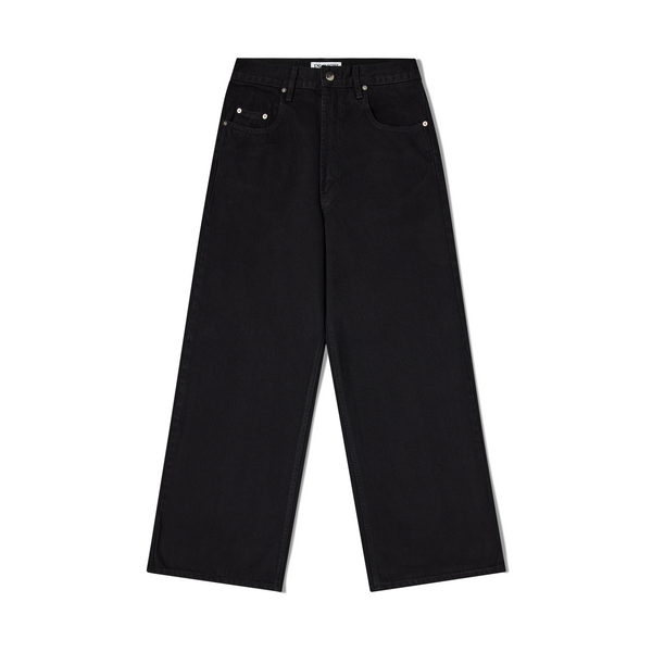 Pseushi Loose Jeans Rinsed Black Laced