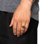 Maple Duppy Signet Ring 14k Gold Plate/Abalone Shell