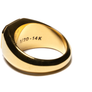 Maple Duppy Signet Ring 14k Gold Plate/Abalone Shell