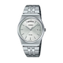 Casio Analogue Day Date Retro White Face, Stainless MTPB146D-7A