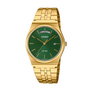 Casio Analogue Day Date Retro Green Face, Gold Tone MTPB146G-3A