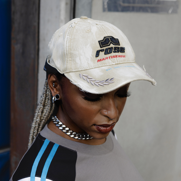 Martine Rose Rolled Back Cap Beige Laced