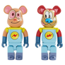 Medicom Toy BE@RBRICK Nickelodeon Ren & Stimpy Space Madness 400% Set of 2
