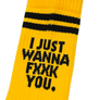 Fxxking Rabbits Message Socks Yellow FRA575
