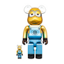 Medicom Toy Be@rbrick Minions Kevin Chrome 400% + 100%
