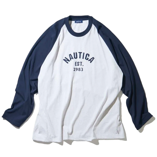 Nautica Japan Raglan Colour Felt Arch Logo Tee Navy NA23312934NV