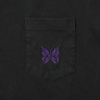 Needles Long Sleeve Pocket T-Shirt Cotton Jersey Black