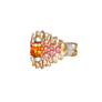 Needles Needles x Tie A Knot Square Crystal Beads Ring J-Brown/Clear Beige