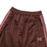 Needles Pleated Track Skirt Poly Smooth Brown