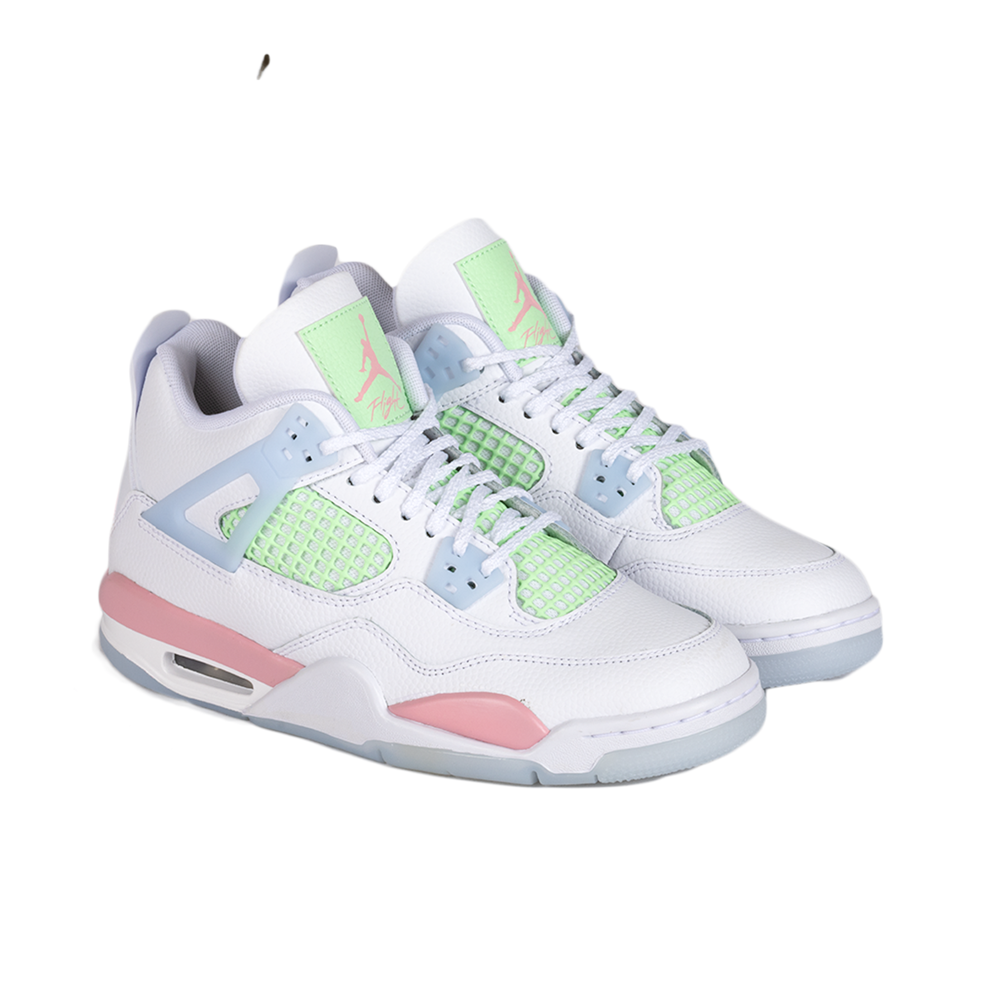 jordan 4 white pink green