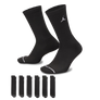 Nike Jordan Everyday Socks (6 pairs) Black/White HV6228-010 Large