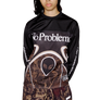 No Problemo Alien Long Sleeve Moto Shirt Black