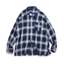 Nautica Japan Ombre Check Open Collar L/S Shirt Navy
