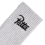 Patta Script Logo Sports Sock Melange Grey