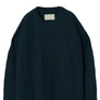 Yoke Plating Crewneck Sweater Peacock