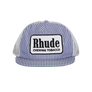 R H U D E Blue Striped Tobacco Trucker Hat Blue/White