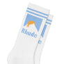 R H U D E Striped Moonlight Sock White/Blue/Yellow