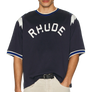 R H U D E Logo Lightning Ringer Tee Navy/White RHPF25TT01729