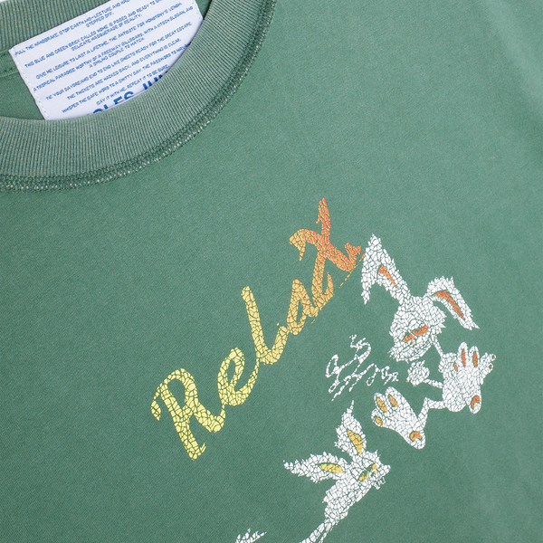 Jungles Jungles Relax Vintage Wash T Shirt Washed Green Laced