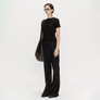 Song For The Mute Women's Slim Tee Black 251_WTS009_POPCBLK