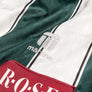 Martine Rose Twist Sleeve Football Top White Green Stripe