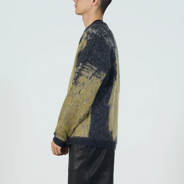 Yoke Jacquard Mohair Sweater Yellow – Laced Yoke Jacquard Mohair Sweater Yellow – Laced