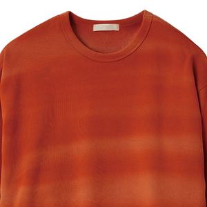 Yoke Spray Printed Sweat Shirt Tangerine