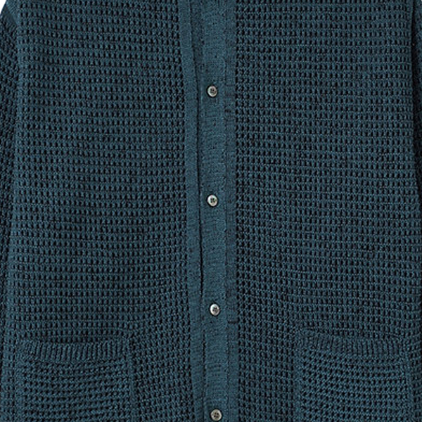 Yoke Mesh Knitted Buttoned Cardigan Bottle Green – Laced