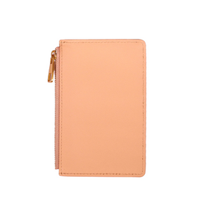 Mister Green Leather Zippered Card Case Natural
