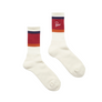 By Parra Script Logo Crew Socks Off White 50255