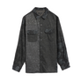 Engineered Garments Classic Shirt Navy/Grey Cotton Deco Jacquard