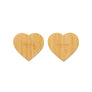 Human Made Heart Bamboo Coaster Set 2P Beige HM29GD084