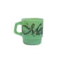 Metalwood Flies Milk Glass Mug Jade