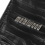 Metalwood Metal Logo Stud Croc Tote Black