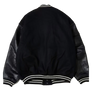 Nautica Japan Melton Stadium Letterman Jacket Black