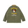 Human Made Herringbone Coverall Jacket Olive Drab HM25JK017