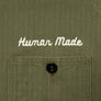 Human Made Herringbone Coverall Jacket Olive Drab HM25JK017