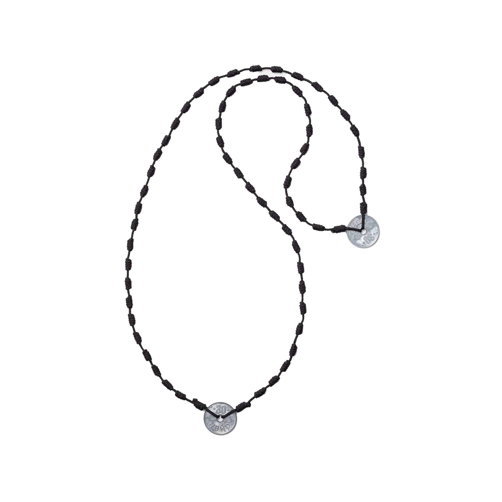 Neighborhood Cord Coin Necklace Black  251MYNH-AC03