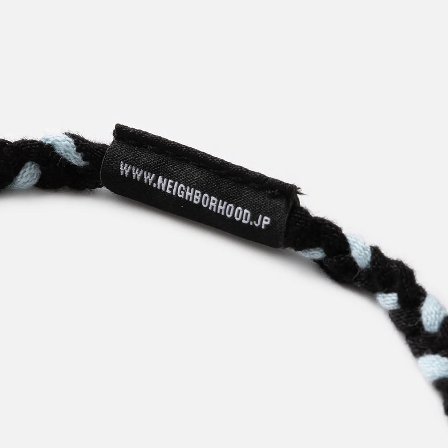 Neighborhood Cs Braid Necklace White/Black  251MYNH-AC11