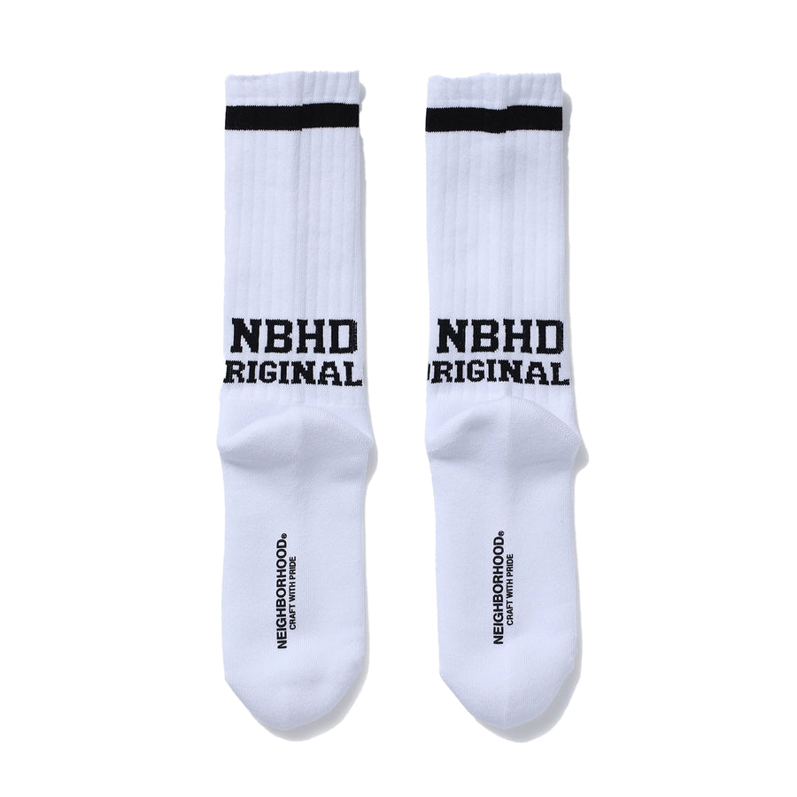 Neighborhood Logo Line Socks White  251WINH-UWM01