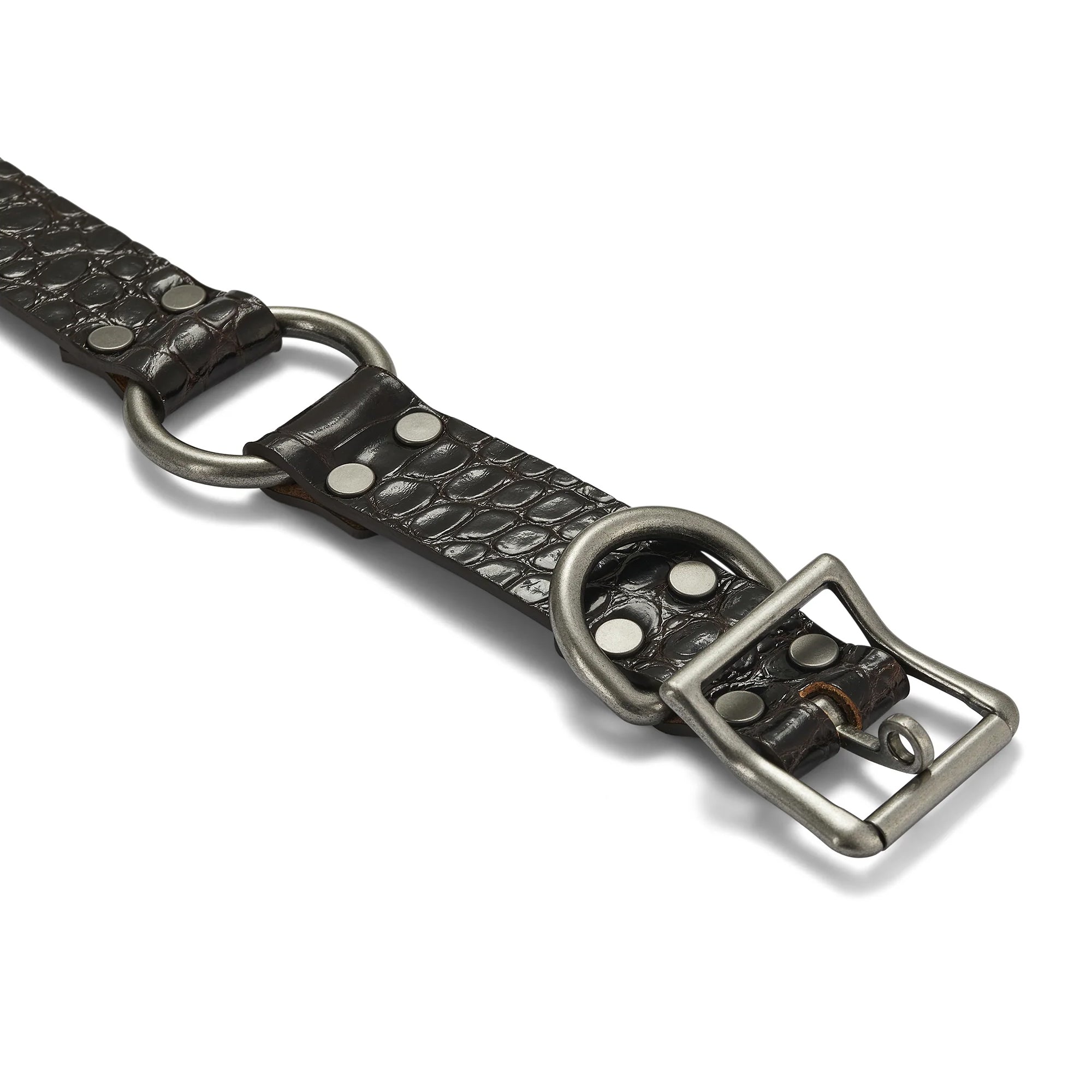 Martine Rose Bondage Belt Brown Croc