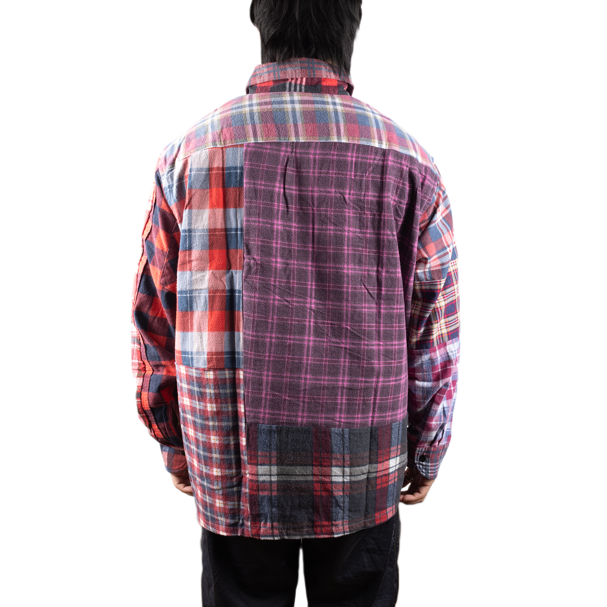 Needles Flannel Shirt Straight Hem Shirt #1-G Large