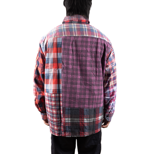 Needles Flannel Shirt Straight Hem Shirt #1-G Large