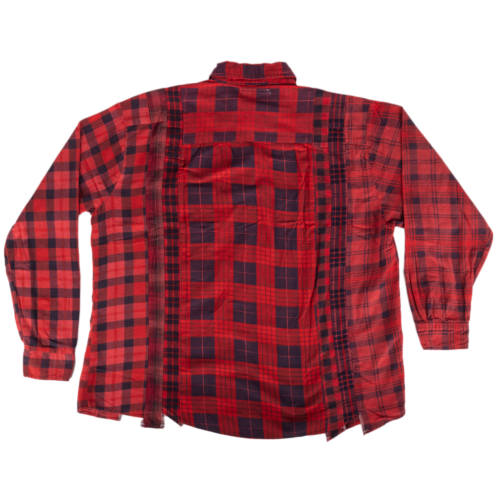 Needles Flannel Shirt 7 Cuts Shirt #5 Over Dye Red X-Large
