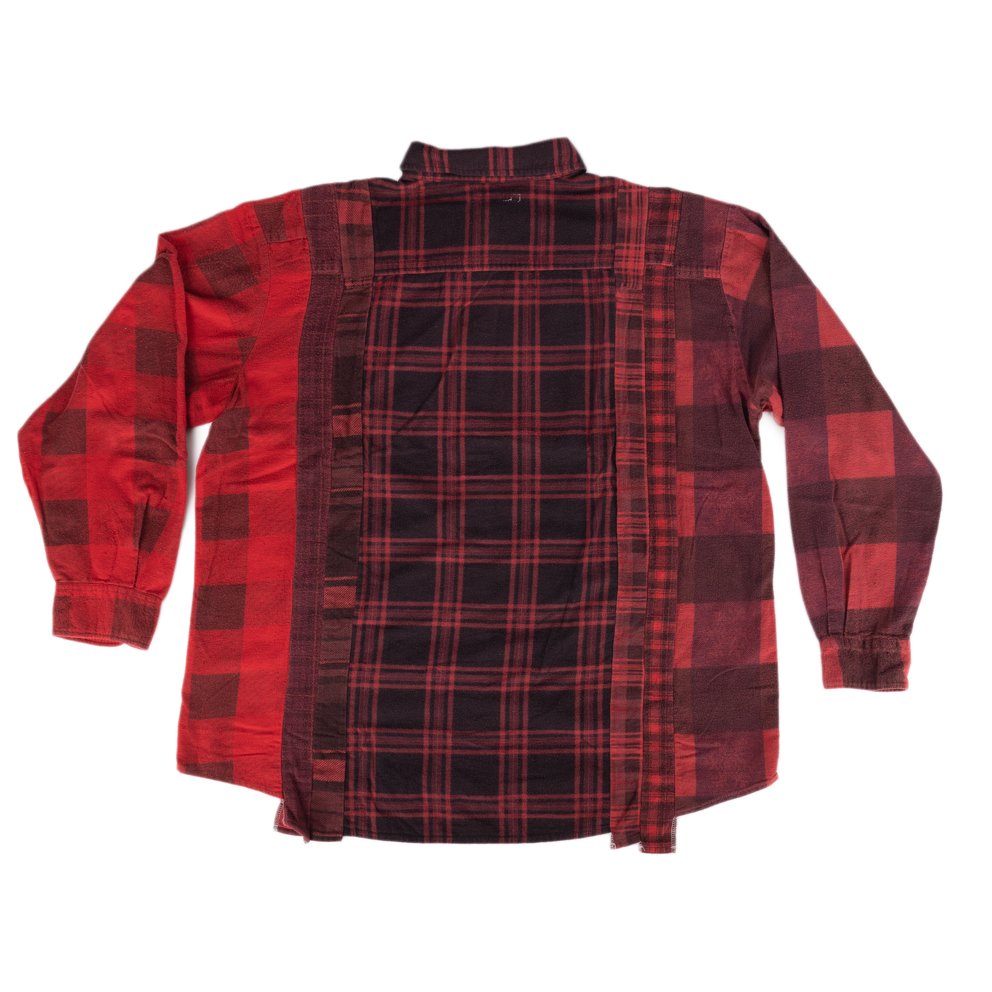 Needles Flannel Shirt 7 Cuts Shirt #5 Over Dye Red Large
