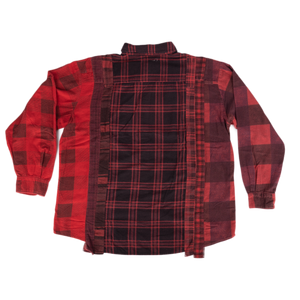 Needles Flannel Shirt 7 Cuts Shirt #5 Over Dye Red Large